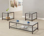 Trini 3-piece Coffee and End Table Set Black Nickel