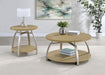 Dacre 2-piece Round Coffee and End Table Set Greige