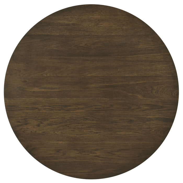 Sweeney 2-piece Round Wood Occasional Nesting Table Set Dark Walnut