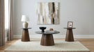 Franklin 3-piece Round SmartTop™ Coffee Table Set Grey and Dark Brown