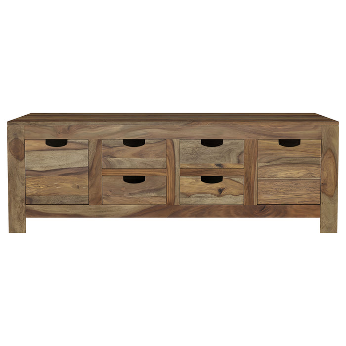 Esther 3-Piece Solid Sheesham Coffee and End Table Set Natural