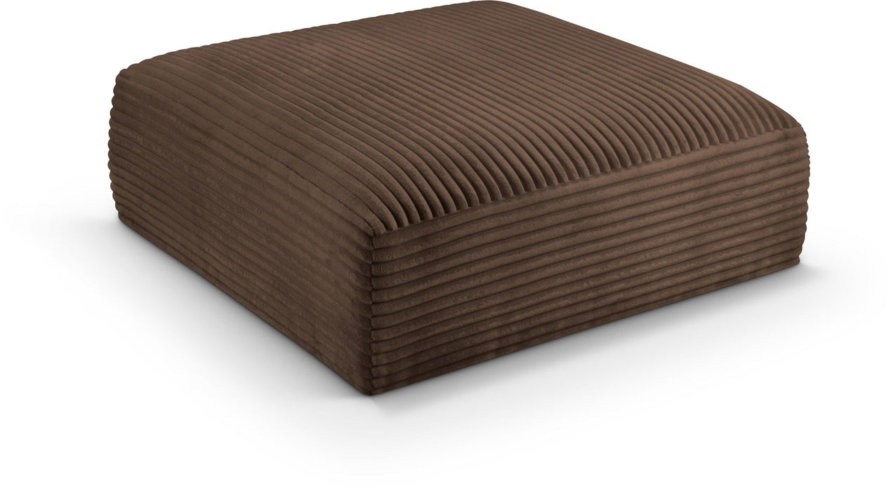 Shaggy Corduroy Performance Fabric Upholstered Ottoman
