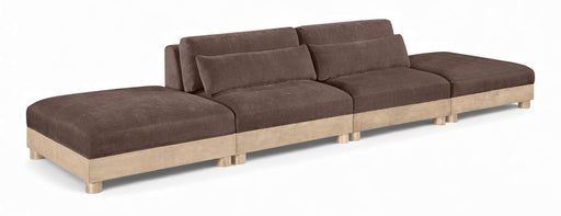 Turin 160" Chenille Fabric Upholstered 4pc. Modular Sofa