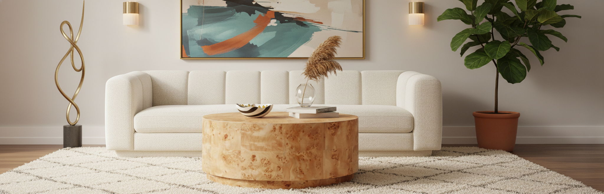 Burl Wood Coffee Table