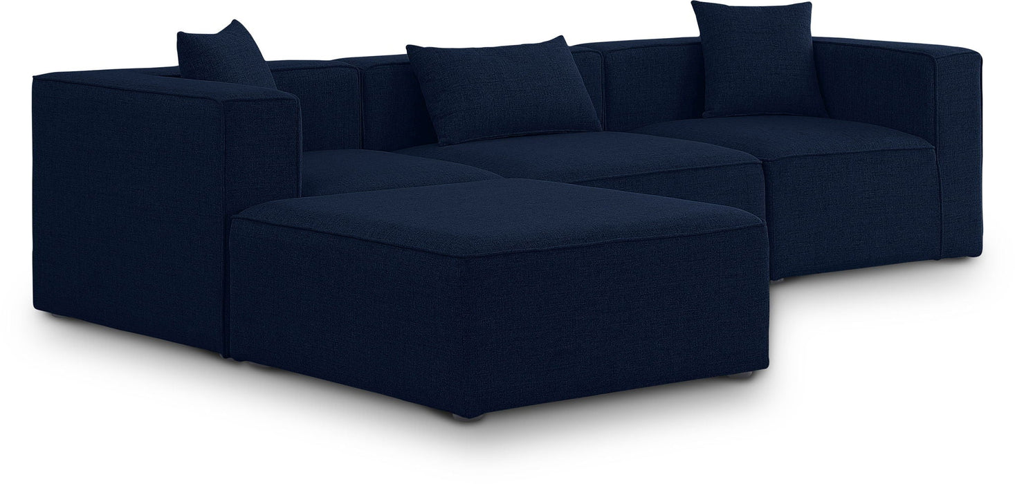 Cube 108" Fabric Upholstered 4pc Modular Sectional