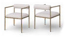 Axis Linen Textured Fabric Upholstered Dining Chair