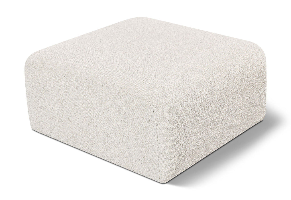 Arc Boucle Fabric Upholstered Modular Ottoman