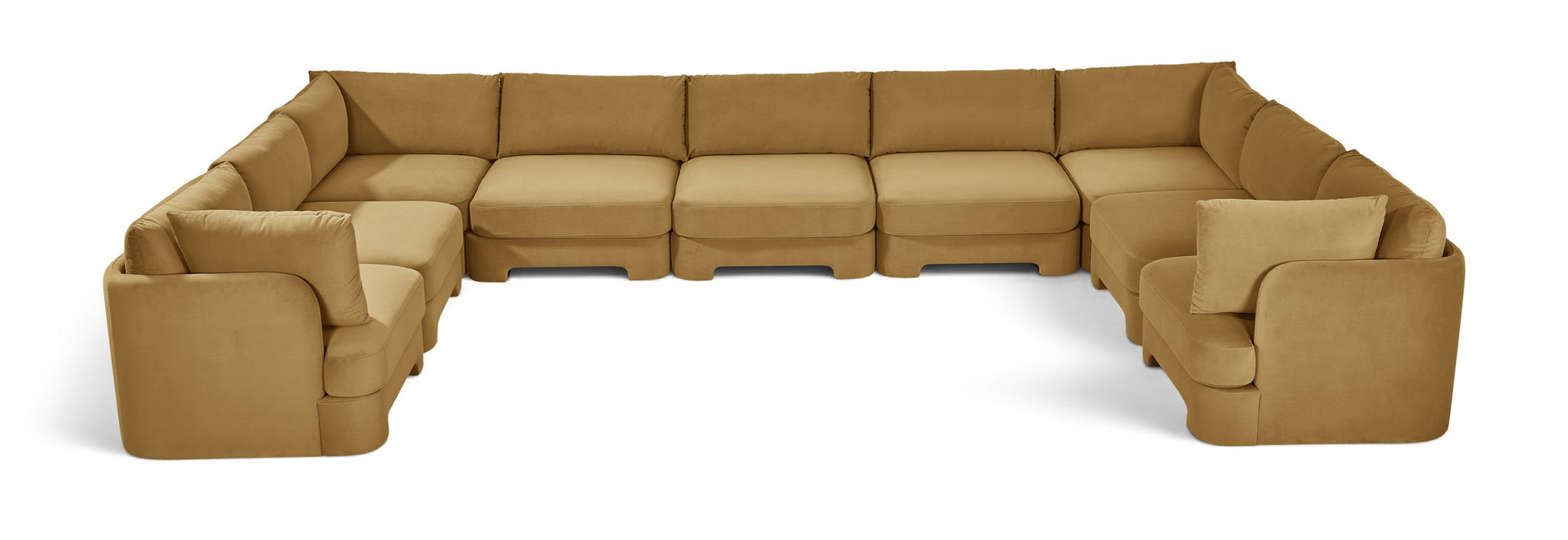 Hammond 185" Velvet Performance Fabric Upholstered 9pc. Modular Sectional