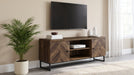Myles 2-door Engineered Wood 60-inch TV Stand Rustic Oak