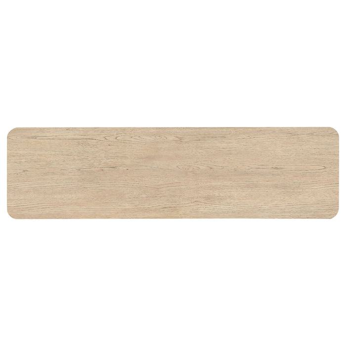 Marcelo Sofa Console Table with 2 Drawers and Shelf Light Elm