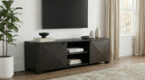 Mueble de TV Marcelo de 71 pulgadas Consola multimedia Café