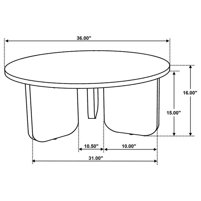 Dale 3-Piece Round Mango Wood Coffee and End Table Set Honey Mango