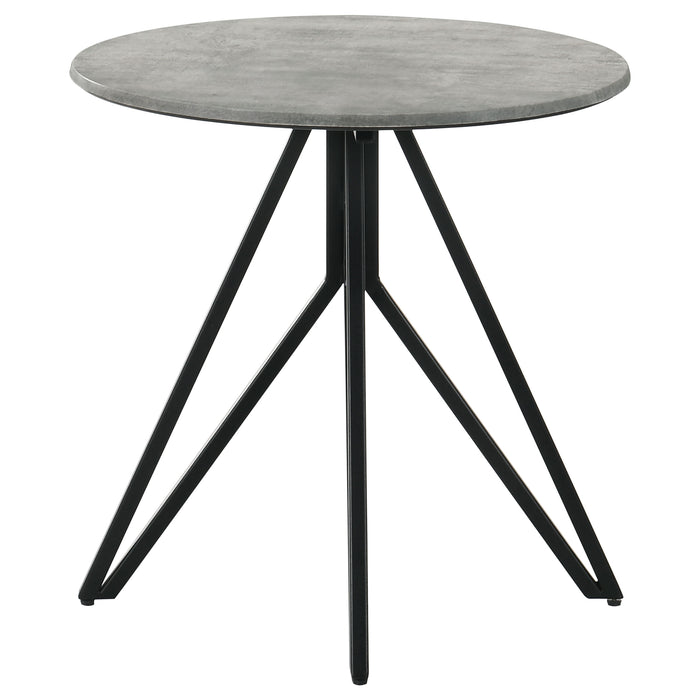 Hadi 2-piece Round SmartTop™ Coffee and End Table Set Cement