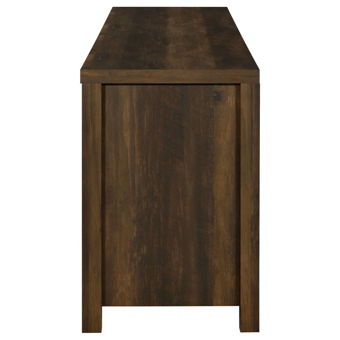 Madra 2-door Engineered Wood 79-inch TV Stand Dark Pine