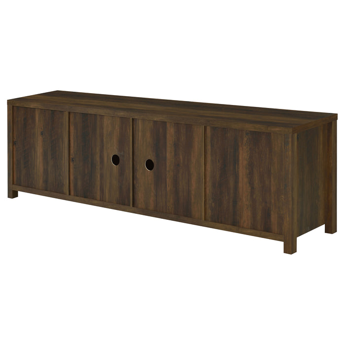 Madra 2-door Engineered Wood 79-inch TV Stand Dark Pine