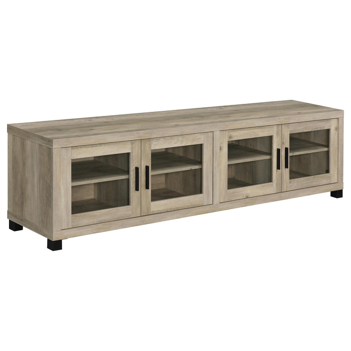 Sachin 3-piece 79-inch TV Entertainment Center Distressed Pine