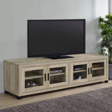 Sachin 4-door Engineered Wood 79-inch TV Stand Distressed Pine