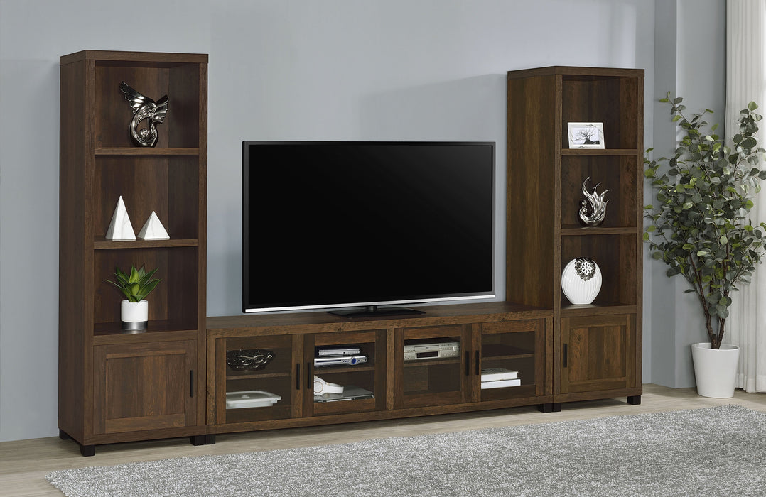 Sachin 3-piece 79-inch TV Entertainment Center Distressed Pine