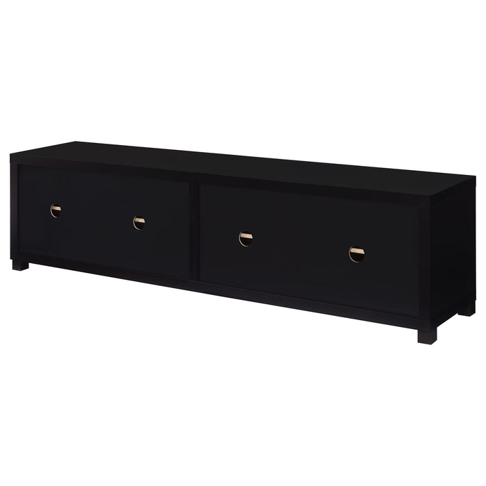 Sachin 4-door Engineered Wood 79-inch TV Stand Black