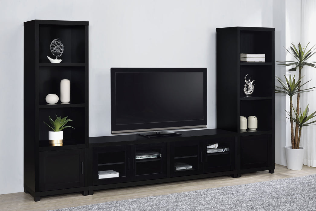 Sachin 4-door Engineered Wood 79-inch TV Stand Black