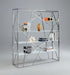Art Deco Bookshelf w/ 4 Starphire Glass Shelves 74104-BKS