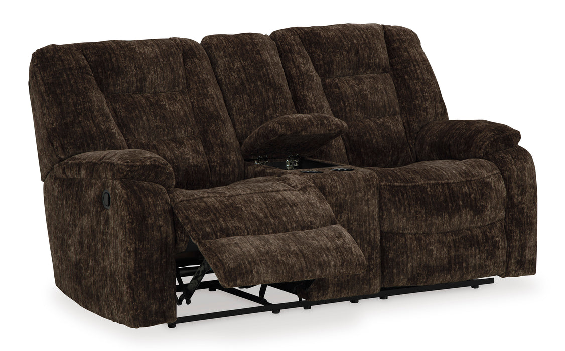 Soundwave Reclining Loveseat with Console