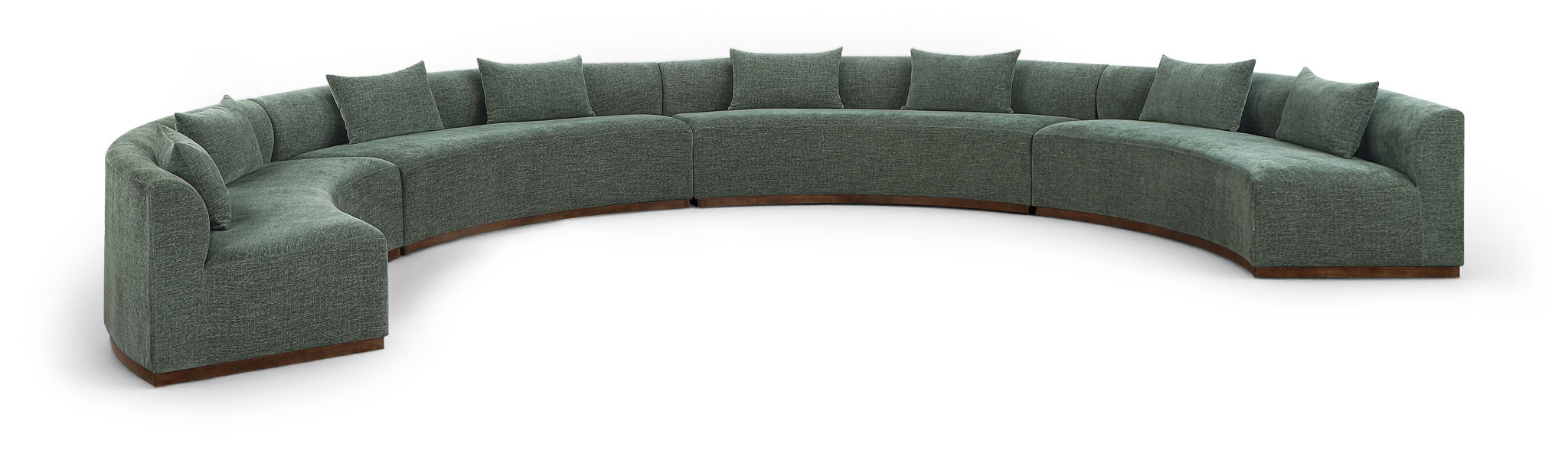 Avanti 225.25" Chenille Fabric Upholstered 4pc. Modular Sectional