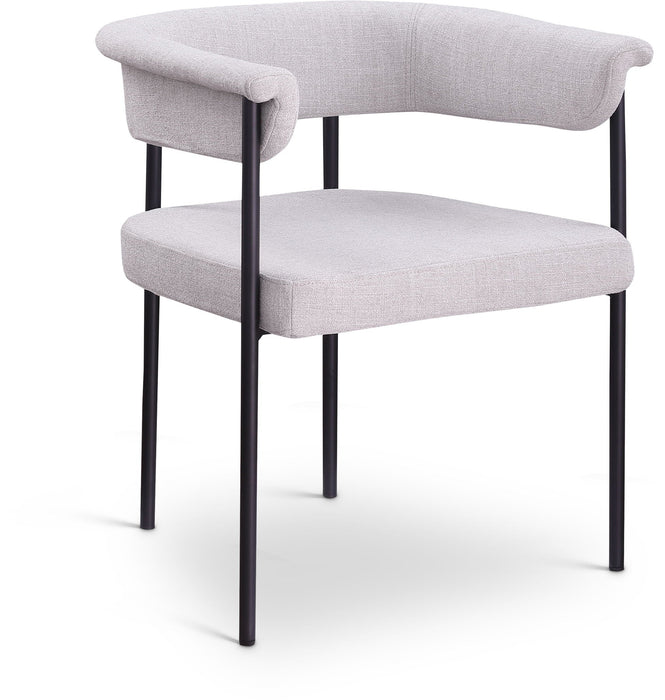 Malin Linen Textured Fabric Upholstered Dining Chair