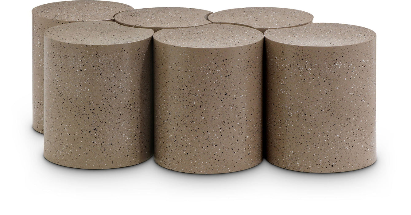 Dimple Terrazzo Pattern Iron Nesting 6pc. Modular Coffee Table