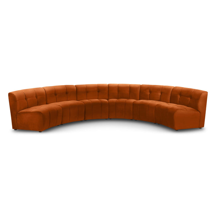 Limitless 157.5" Velvet Upholstered 6pc. Modular Sectional
