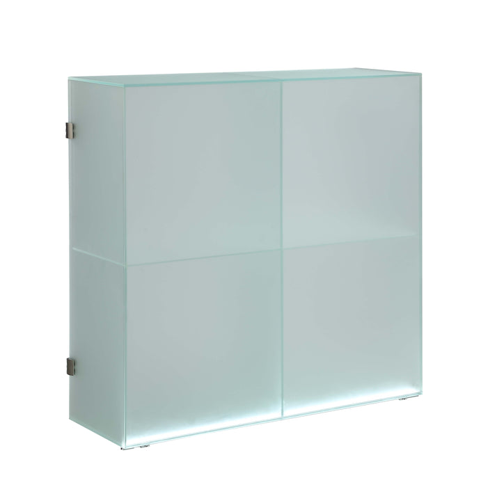 Frosted Glass Cabinet w/ Doors, Shelves & LED Lights 75301-CAB
