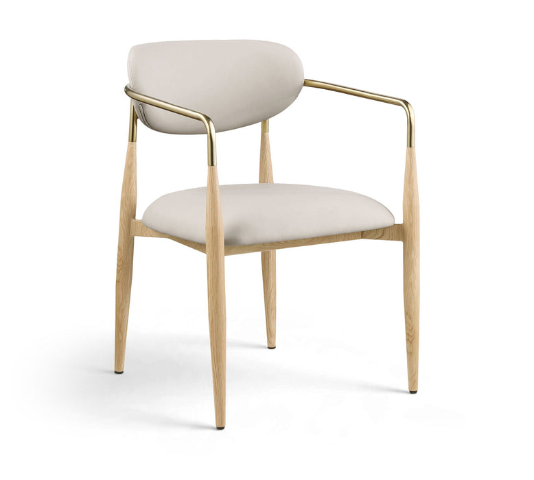 Ronda Vegan Leather Upholstered Dining Arm Chair