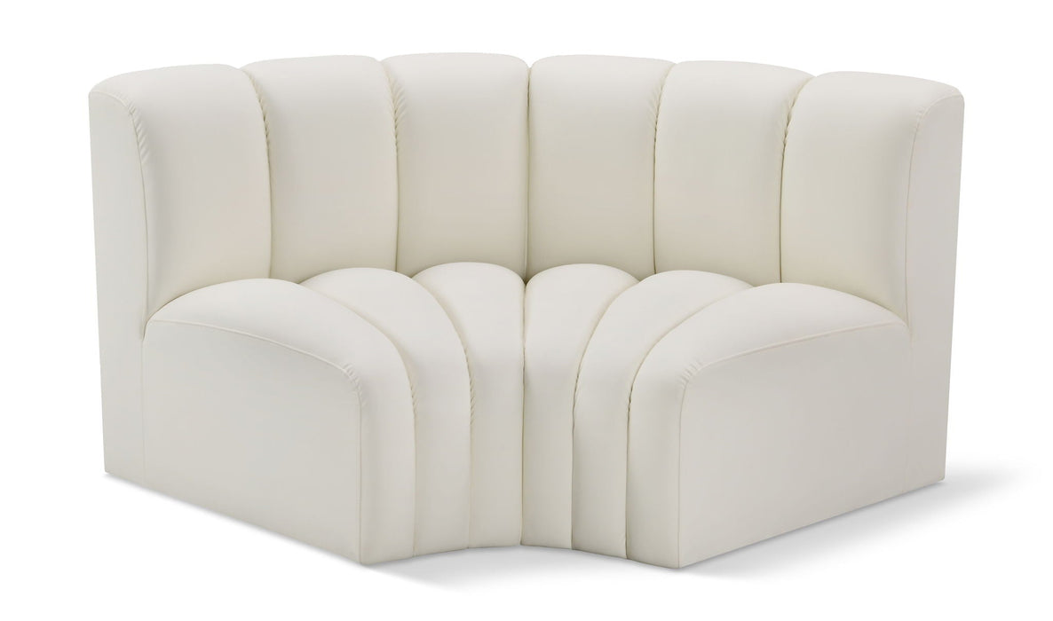 Arc 60" Vegan Leather Upholstered 2pc. Modular Sectional
