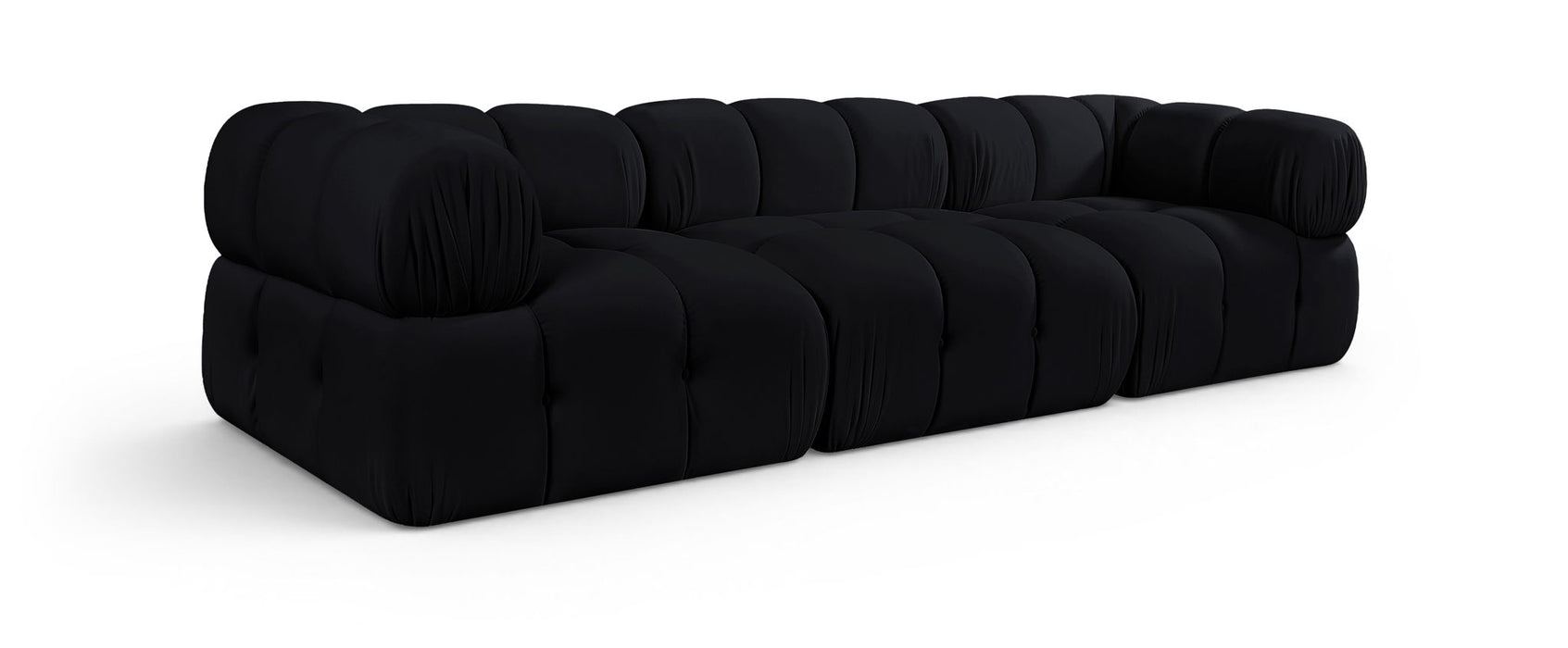 Orin 111" Velvet Performance Fabric Upholstered 3 Pc. Modular Sofa