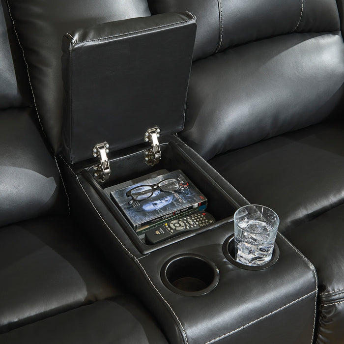 Calderwell Reclining Loveseat with Console