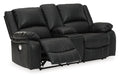 Calderwell Power Reclining Loveseat with Console