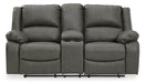 Calderwell Reclining Loveseat with Console