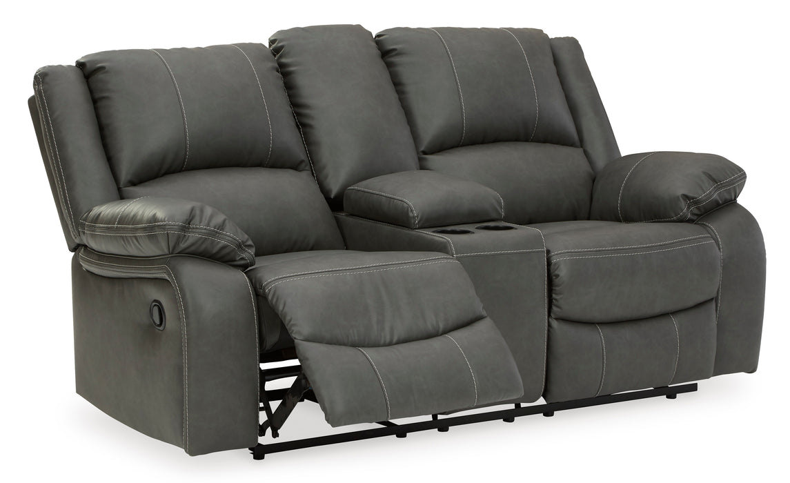 Calderwell Reclining Loveseat with Console