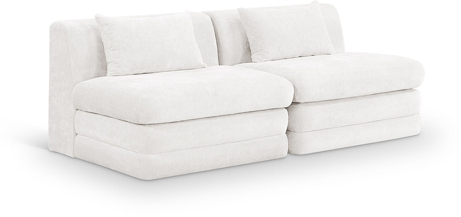 Stellar 76" Chenille Fabric Upholstered 2pc. Modular Loveseat