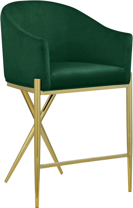 Xavier Velvet Upholstered Counter Stool