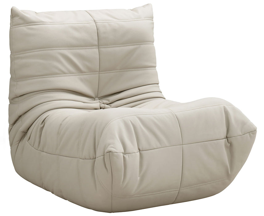 Silla tapizada de cuero vegano Relax