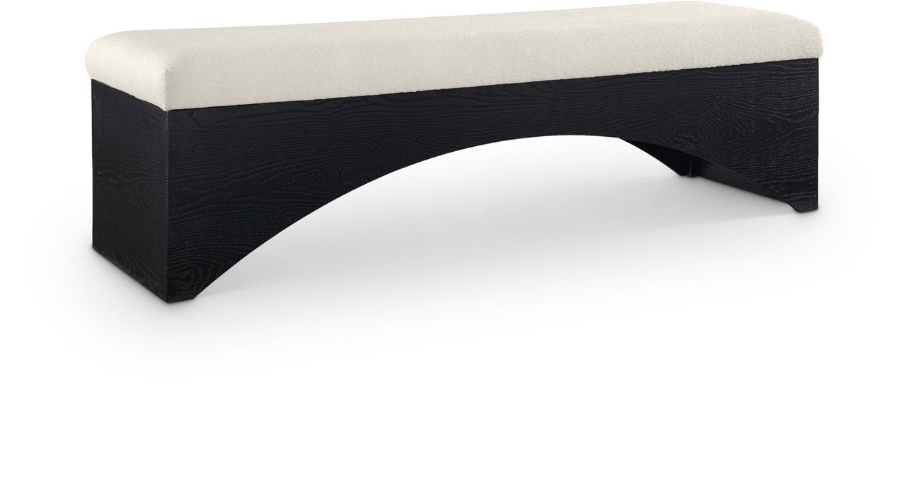 Lawson Velour Fur Fabric Upholstered Bench