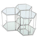 Sei 3 Piece Glass And Steel Modular End / Side Table