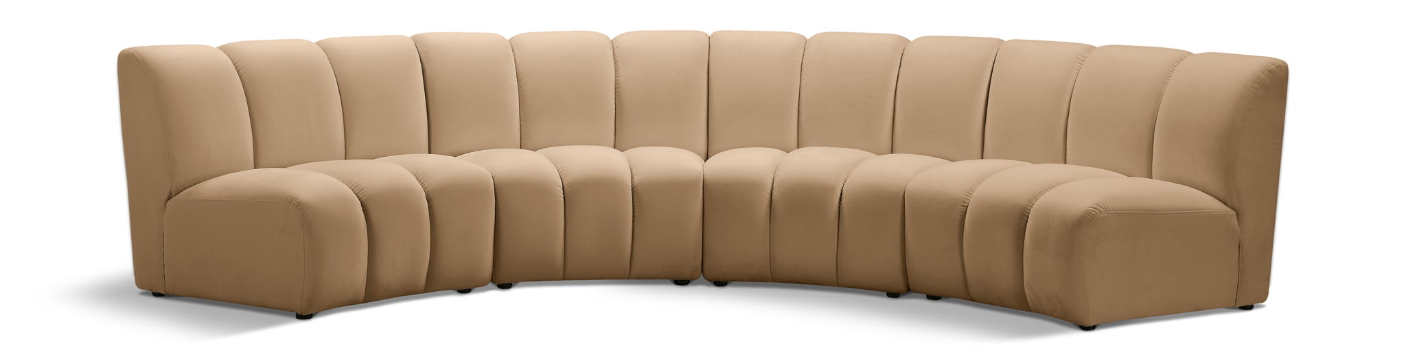 Infinity 148" Velvet Upholstered 4pc. Modular Sectional