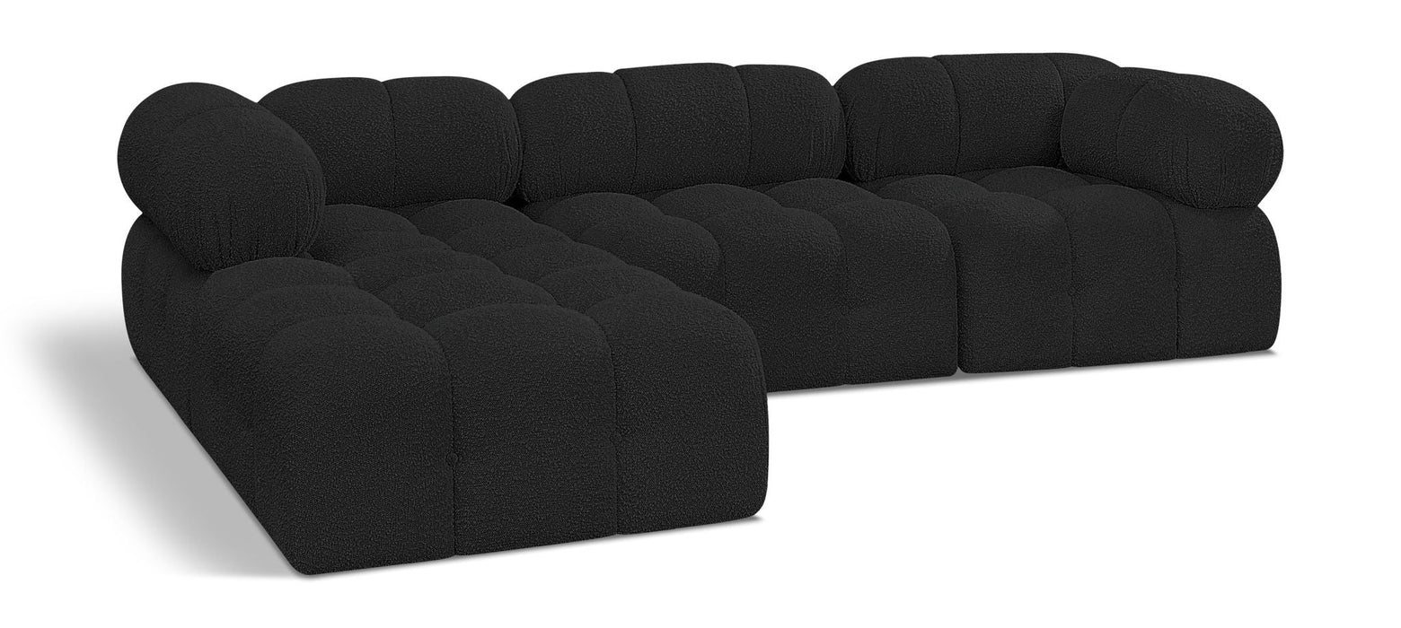 Seccional modular tapizado de bouclé Ames de 102" de 4 piezas