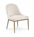 Ferro Linen Textured Performance Fabric Upholstered Dining Side Chair