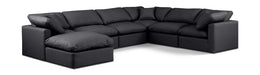 Indulge 140" Vegan Leather Upholstered 7pc. Modular Sectional