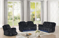 Lovoseat with Console Speaker LED Black, Sofa with Drop Table LED Black