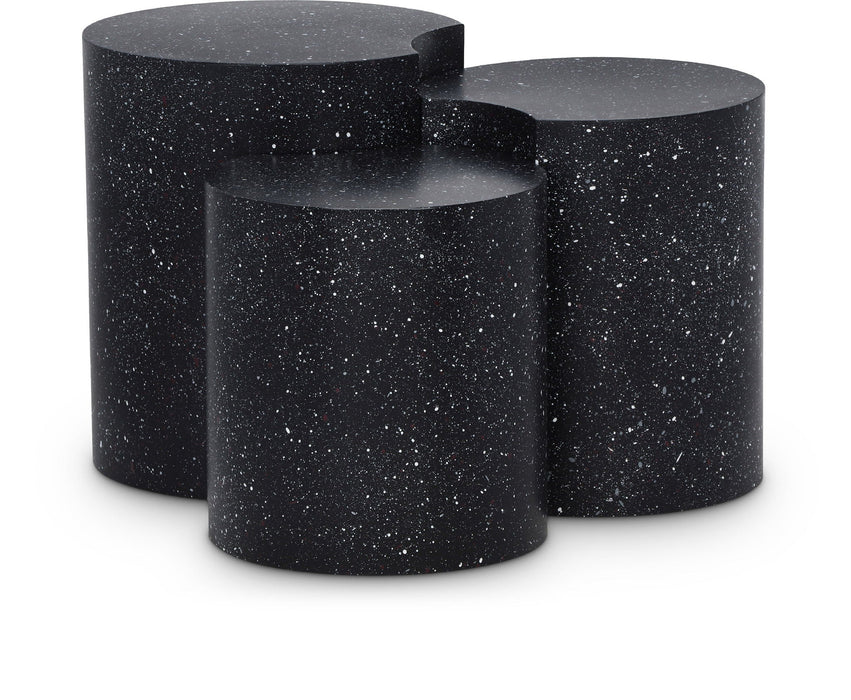 Dimple Terrazzo Pattern Iron Nesting 3pc. Modular End / Side Table