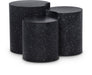 Dimple Terrazzo Pattern Iron Nesting 3pc. Modular End / Side Table